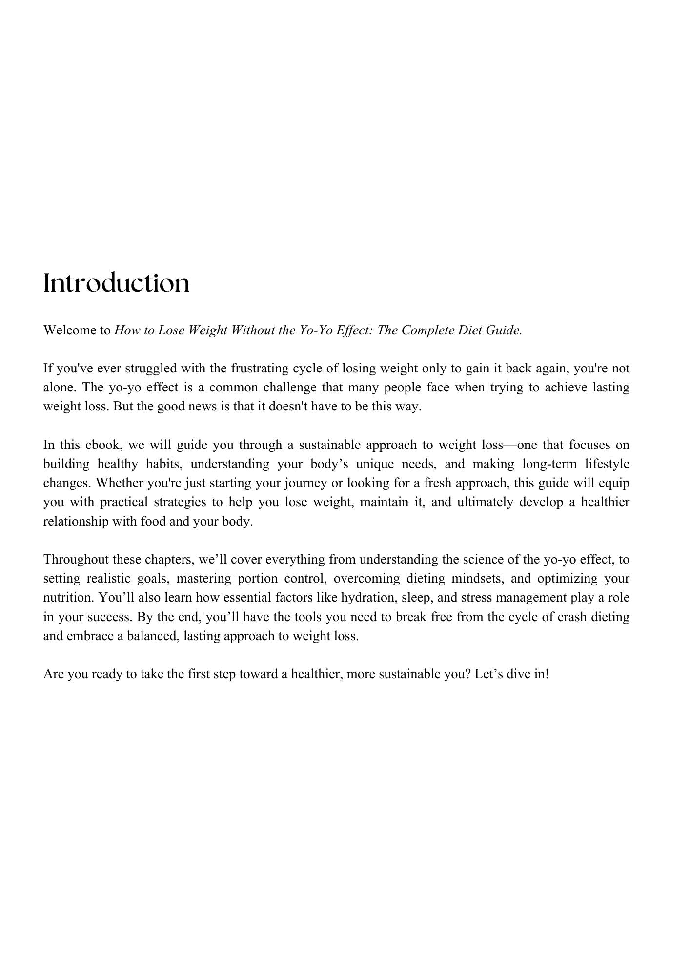 How To Lose Weight Without The YOYO Effect